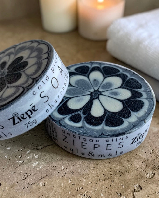 Mandalas ziepes sejai un ķermenim, baltais māls - ogle