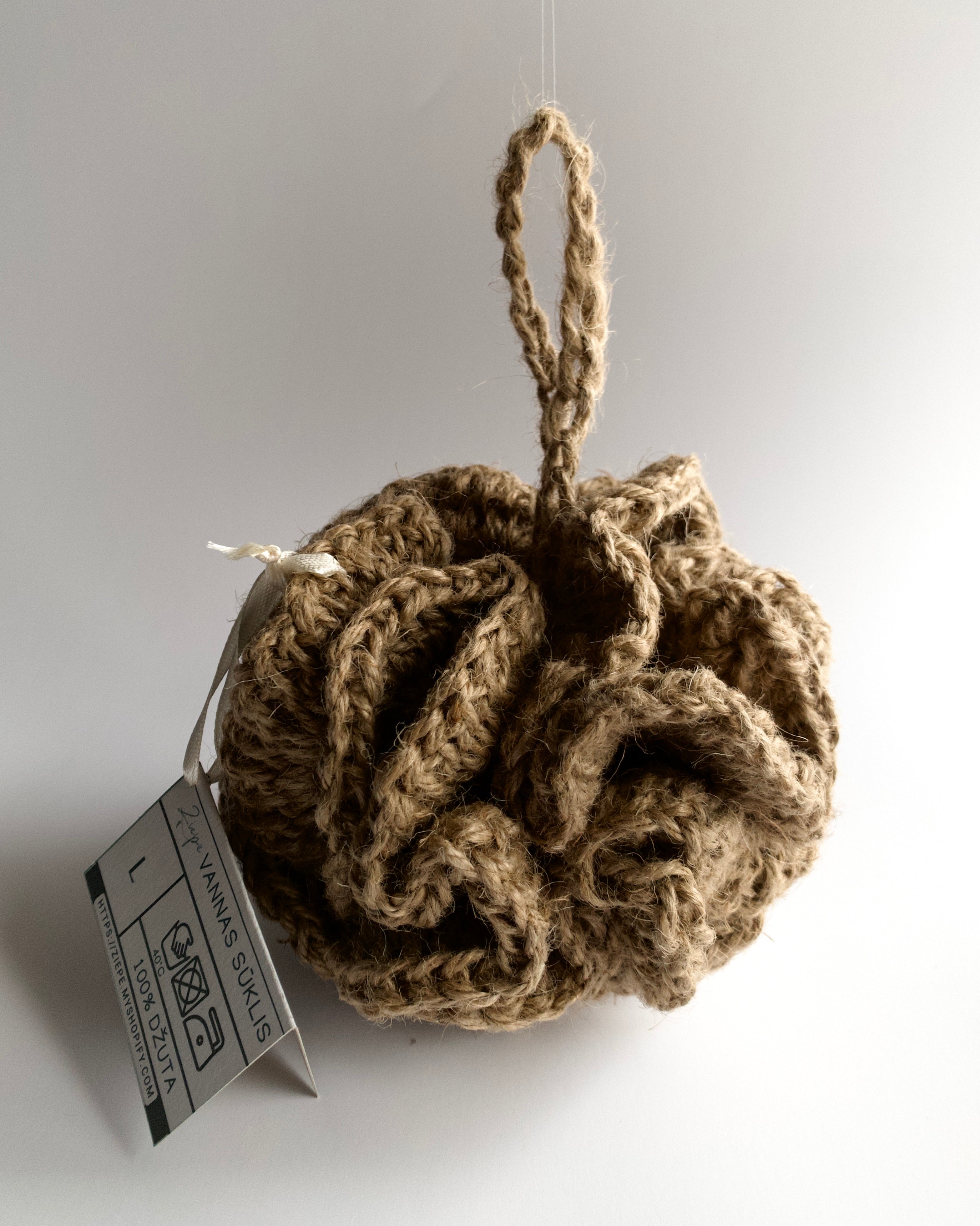 Jute bath and sauna sponge - ball, size L